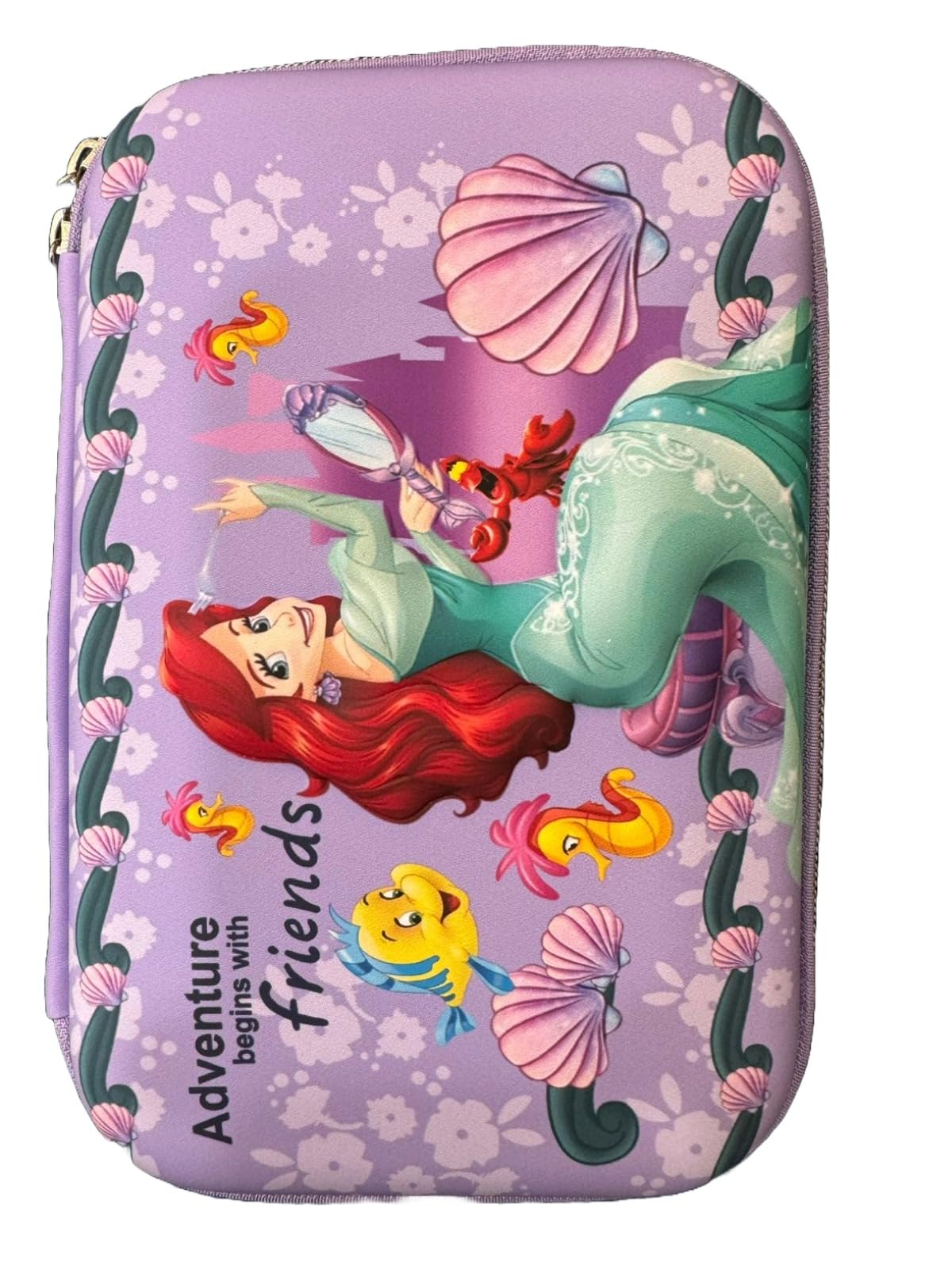 Mermaid Purple Pencil Box for School & Office Supplies - Perfect for Kids, Students & Artists - Organize Pens, Pencils & Art Tools