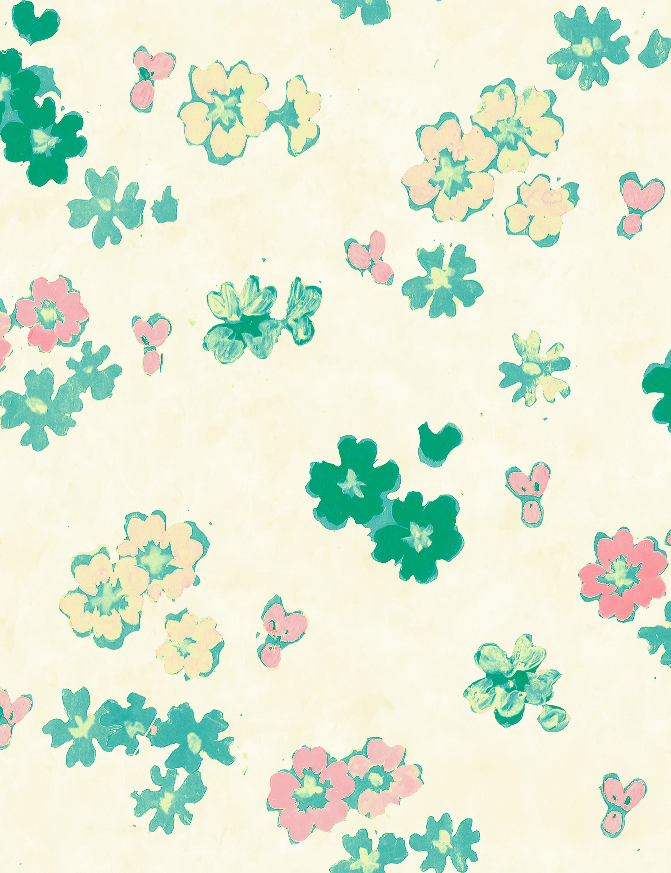 Paule Marrot Flower Field Wallpaper - Natural Botanical Design with Swatch Sample | Perfect for Bedroom, Living Room & Nursery Decor