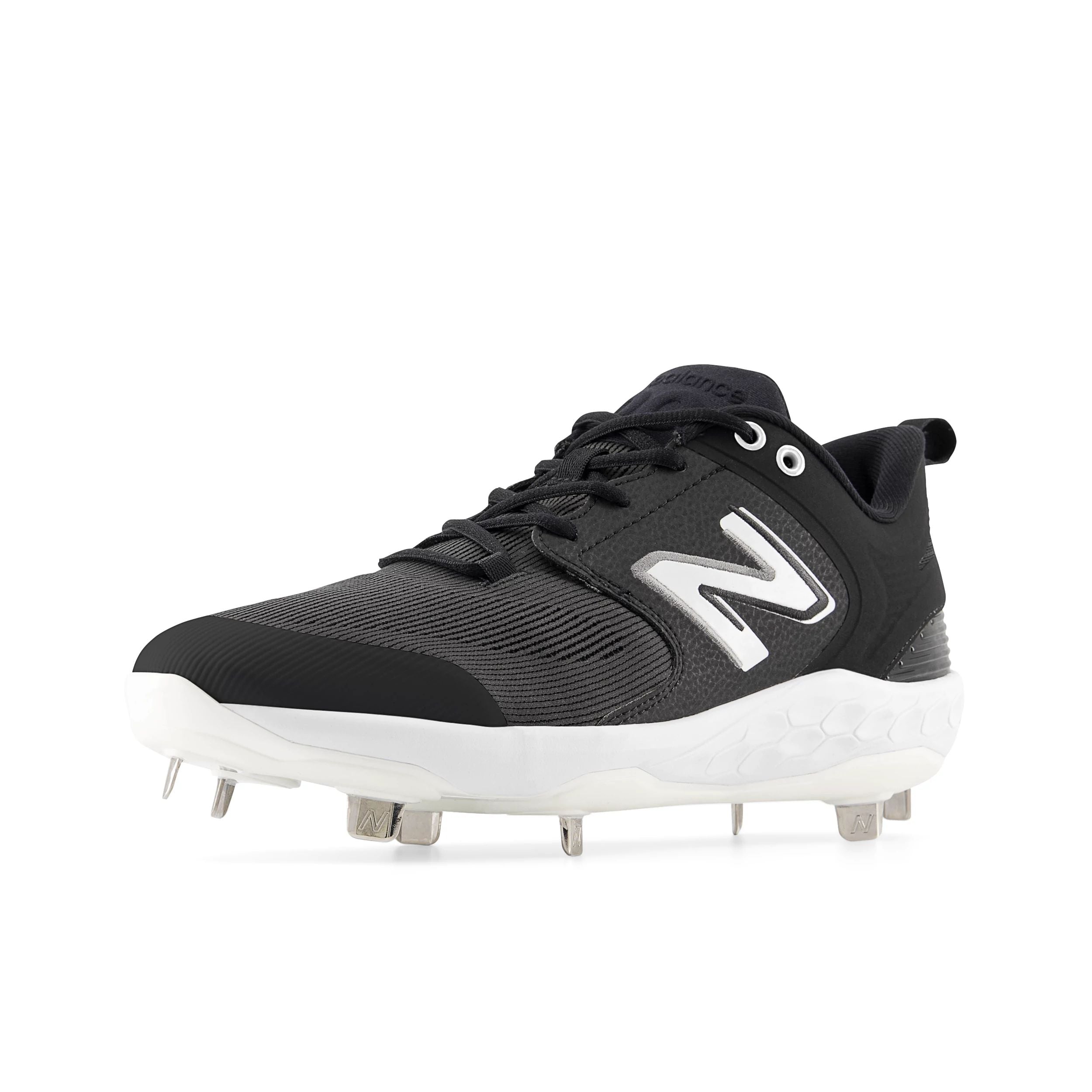 New Balance Fresh Foam 3000v6 Men's Baseball Cleats - Black/White Low Metal Spikes for Enhanced Traction & Comfort | Perfect for Baseball, Softball & Turf Sports Training