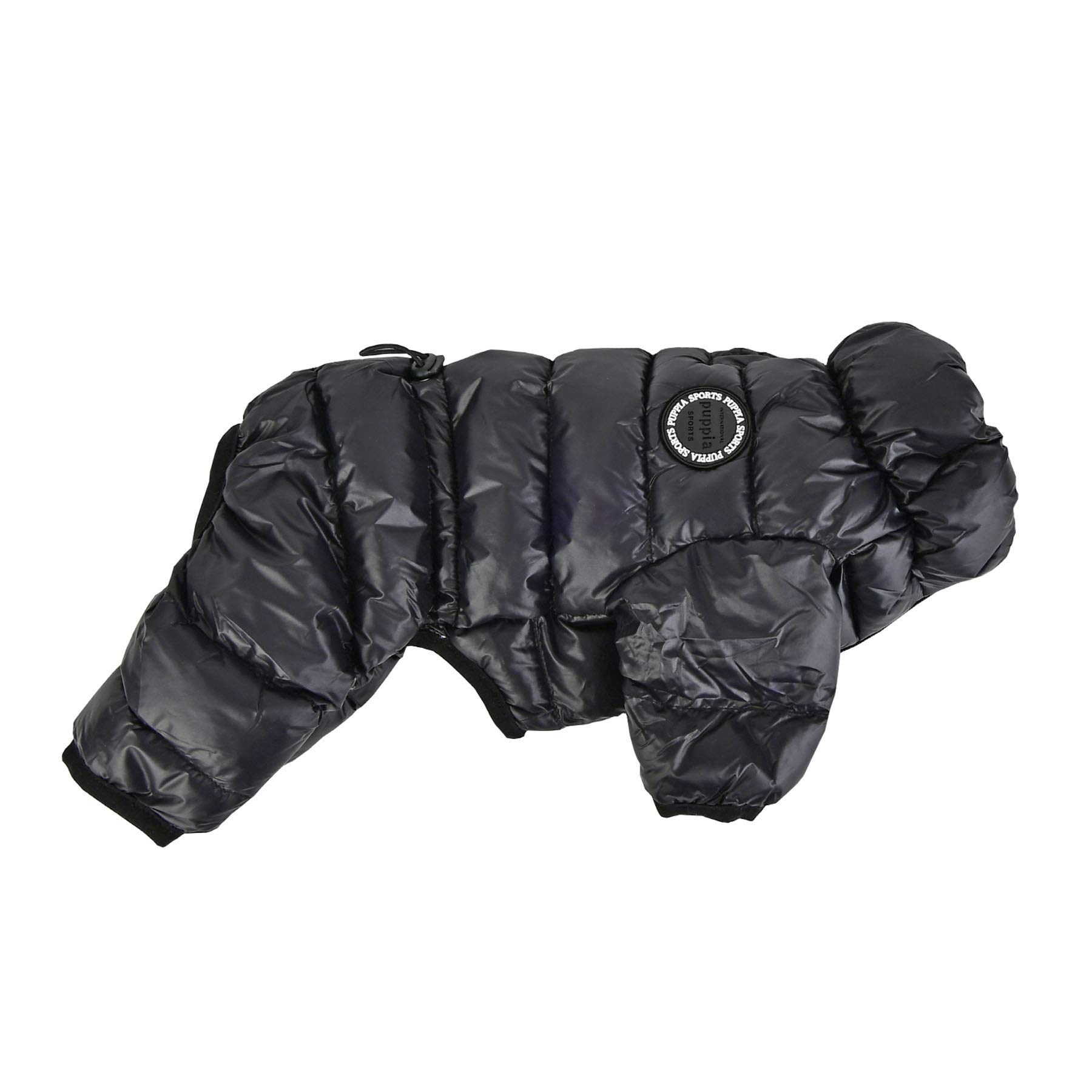 Puppia Winter Ultralight Waterproof Dog Jumpsuit - Warm Cold Weather Coat with Zipper Closure for Small & Medium Dogs (Black, Small) - Perfect for Outdoor Walks & Winter Adventures