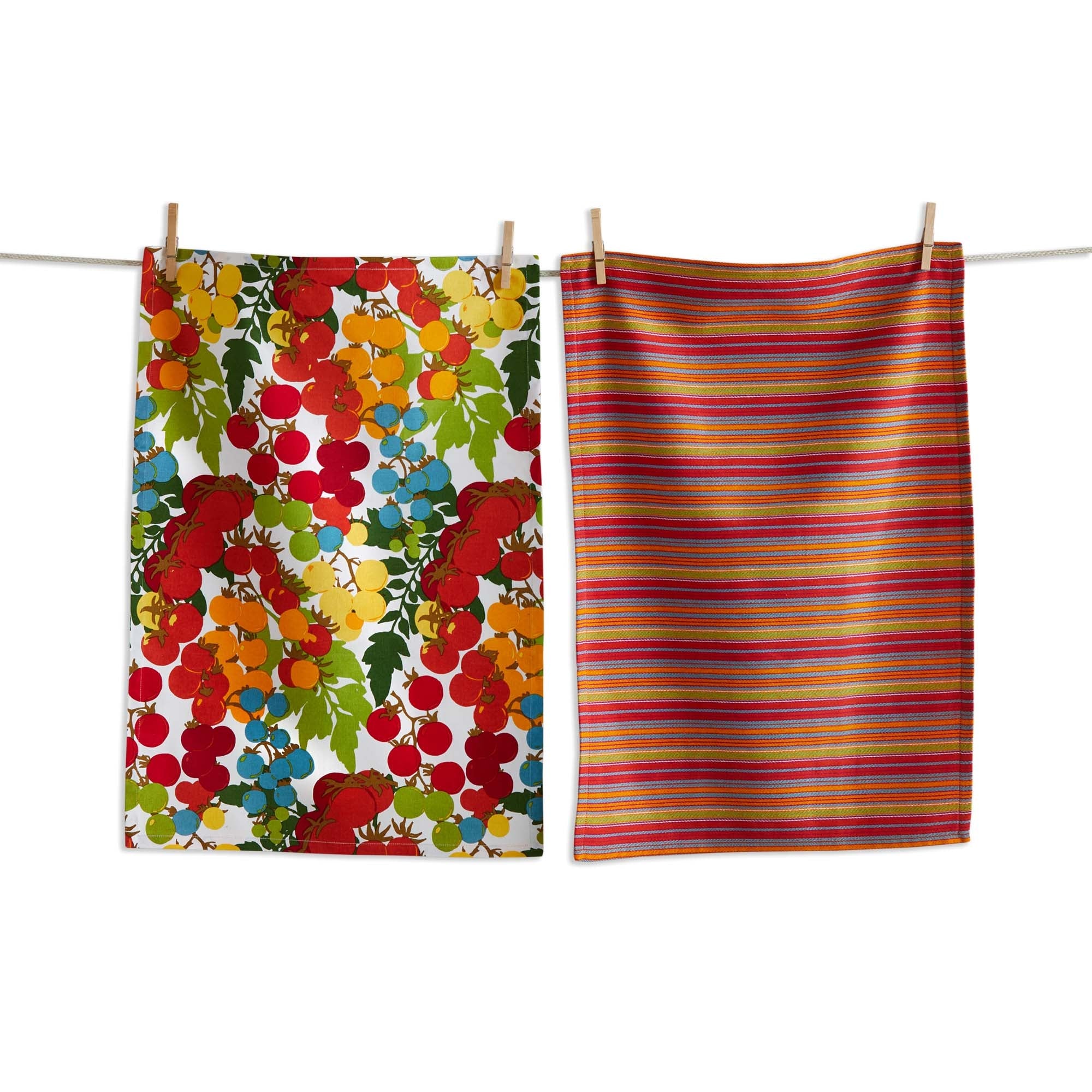 Premium Cotton Garden Tomato Dish Towels Set of 2 - Absorbent Kitchen Towels for Drying Dishes, Cleaning Countertops & Farmhouse Decor - Perfect for Farmhouse, Cottage & Rustic Kitchens