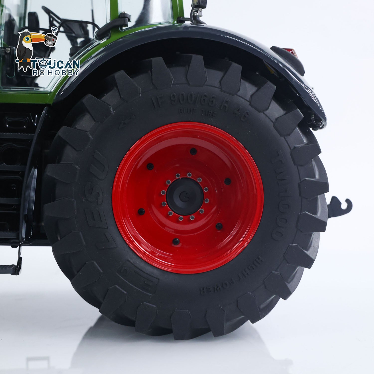 LESU AOUE 1050 1/14 Scale 4WD Metal Hydraulic RC Tractor - 4X4 Radio Control Vehicle with Light & Sound - Realistic Agricultural Toy Car for Hobbyists & Collectors - Perfect for Farm Simulation Play & RC Model Enthusiasts