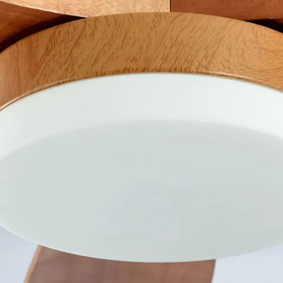 3-Blade Wooden Ceiling Fan with LED Light Kit - Modern Rustic Home Decor for Bedroom, Living Room & Patio