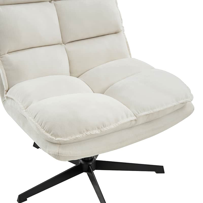 Simon Armless Office Chair with Thick Cushion - Ergonomic Comfort for Home Office, Study, and Workspace - Perfect for Long Hours of Sitting