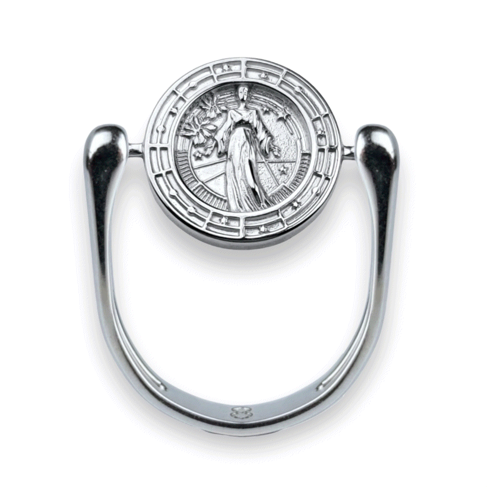 Stylish Silver Zodiac Fidget Ring for Anxiety Relief - Perfect for Stress Relief, Focus & Meditation | Astrology Jewelry Gift for Women & Men