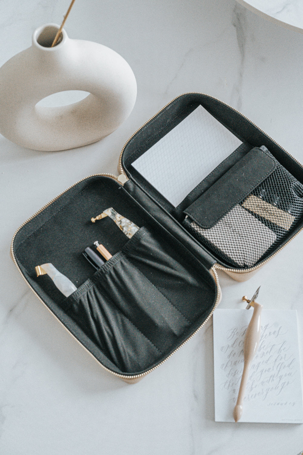 Premium Calligraphy Travel Kit - Portable Brush Pen Set with Ink & Case for Hand Lettering, Art, Journaling - Perfect for Artists, Beginners & On-the-Go Creativity