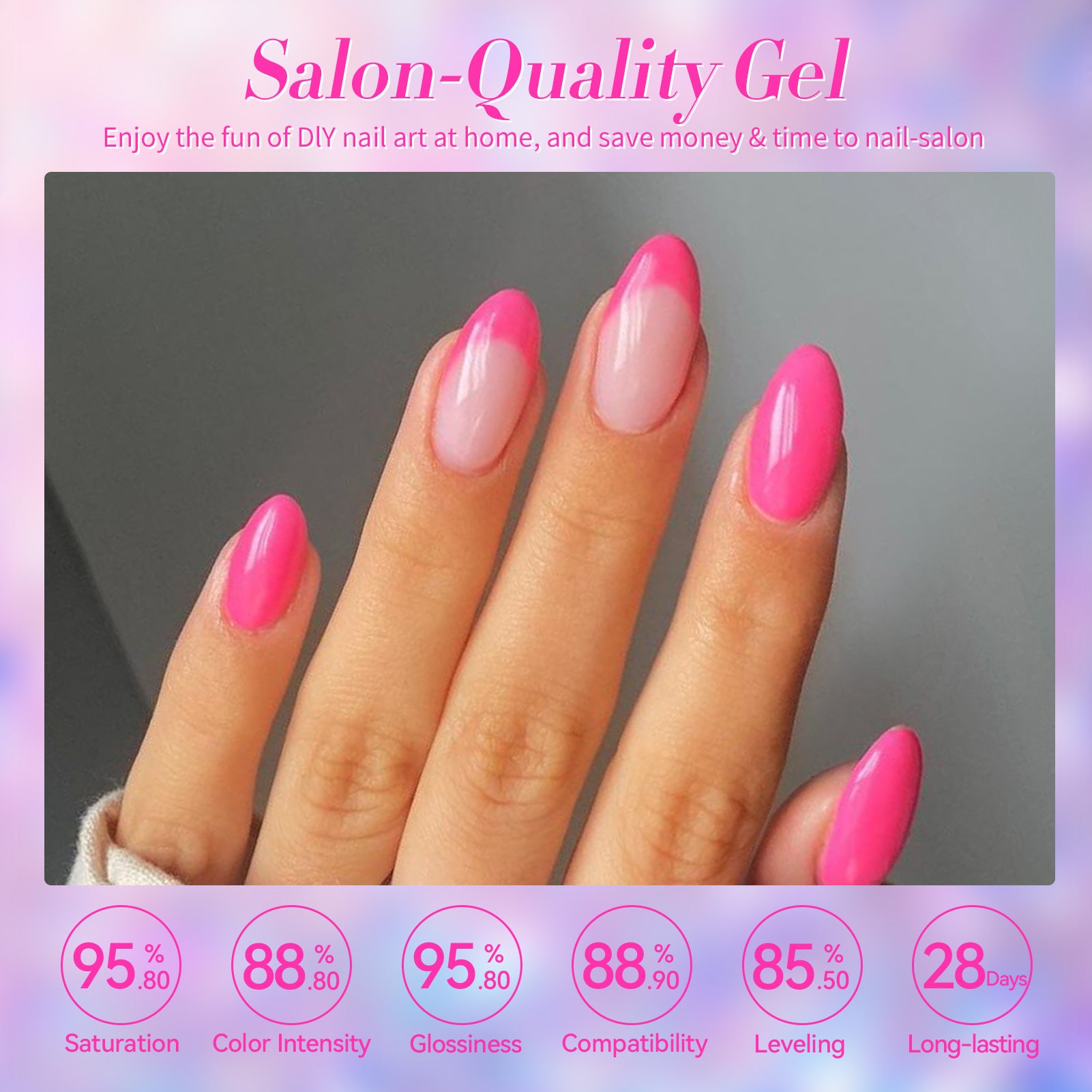 6 Colors Gel Polish Set S05 Neon Fizz 7ml - Long Lasting UV LED Nail Polish Kit for Salon & Home Manicure, Perfect for Nail Art & DIY Nail Designs