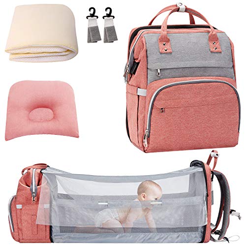 9-in-1 Multifunctional Baby Diaper Backpack with Changing Station - Large Capacity Waterproof Nappy Bag for Travel & Daily Use - Perfect Baby Shower Gift & New Mom Essentials for Women (Great for Outings, Shopping & Family Trips)