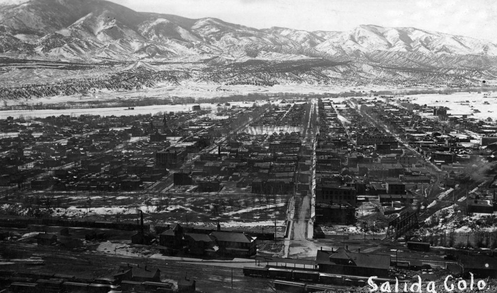 24x36 Signed Aerial View of Salida Colorado - Master Art Print & Wall Decor Poster for Living Room, Office & Home Decoration