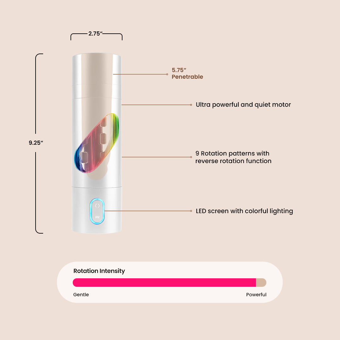 PDX Extreme Rechargeable Rotating Masturbator - Powerful Waterproof Male Sex Toy for Men | Perfect for Solo Pleasure, Couples Play & Discreet Adult Fun at Home