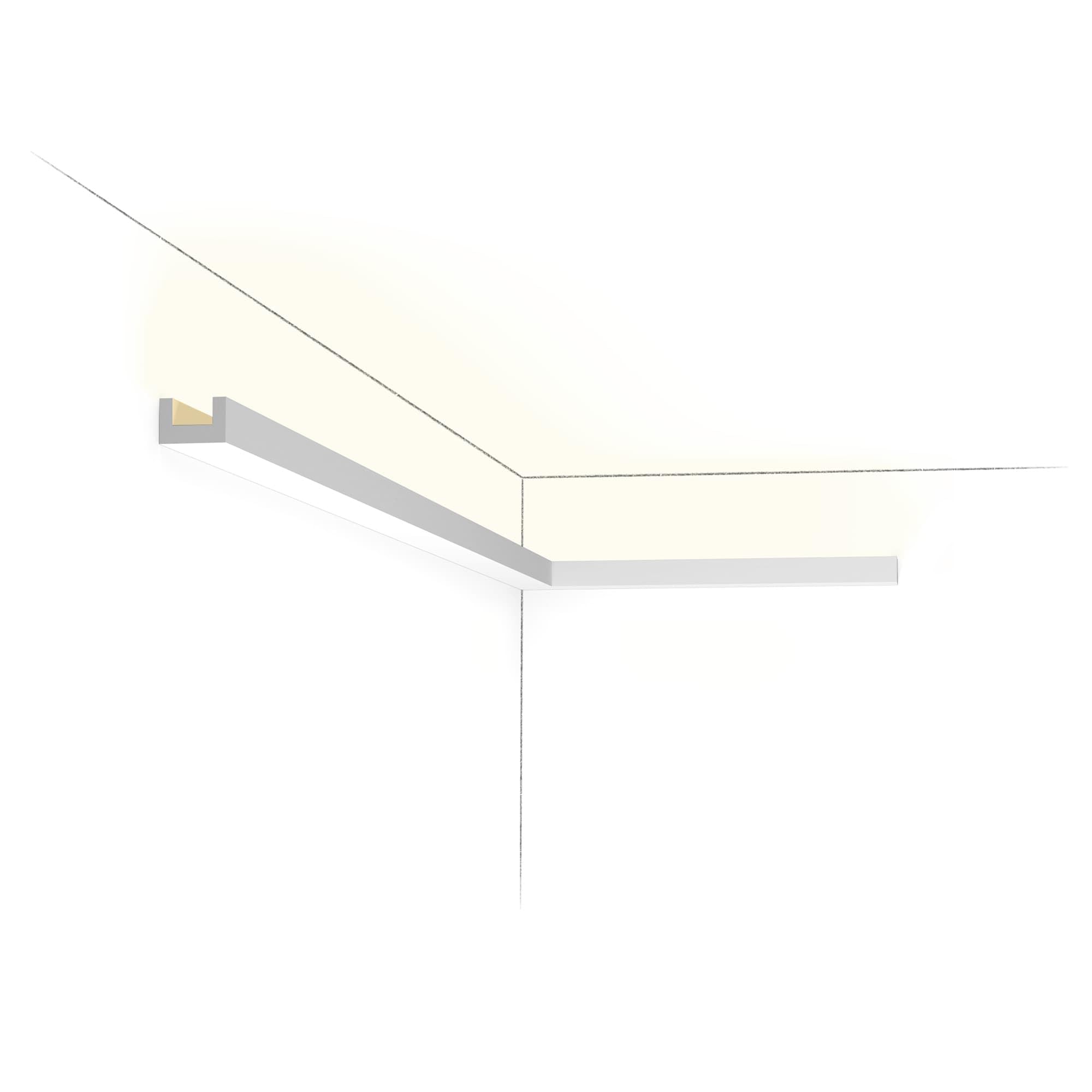 Orac Decor CX190 High Impact Duropolymer Crown Moulding - Primed White, 1-1/8in x 78in (9 Pack) - Perfect for Home Renovation, Interior Design & DIY Projects