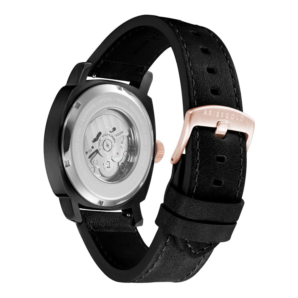 ARIES GOLD VANGUARD G 9025 BKRG Men's Luxury Watch - Stylish Analog Wristwatch for Business, Formal Occasions & Everyday Wear