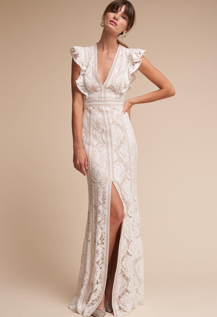 BHLDN Tadashi Shoji Placid Gown - Elegant Formal Evening Dress for Weddings, Prom & Special Occasions