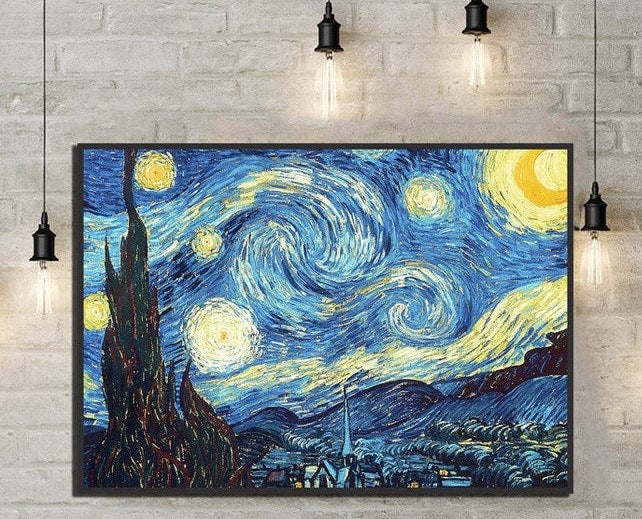 Starry Night Wfco0002 - Van Gogh Inspired LED Night Light for Kids & Adults - Perfect for Bedrooms, Nurseries, and Home Decor