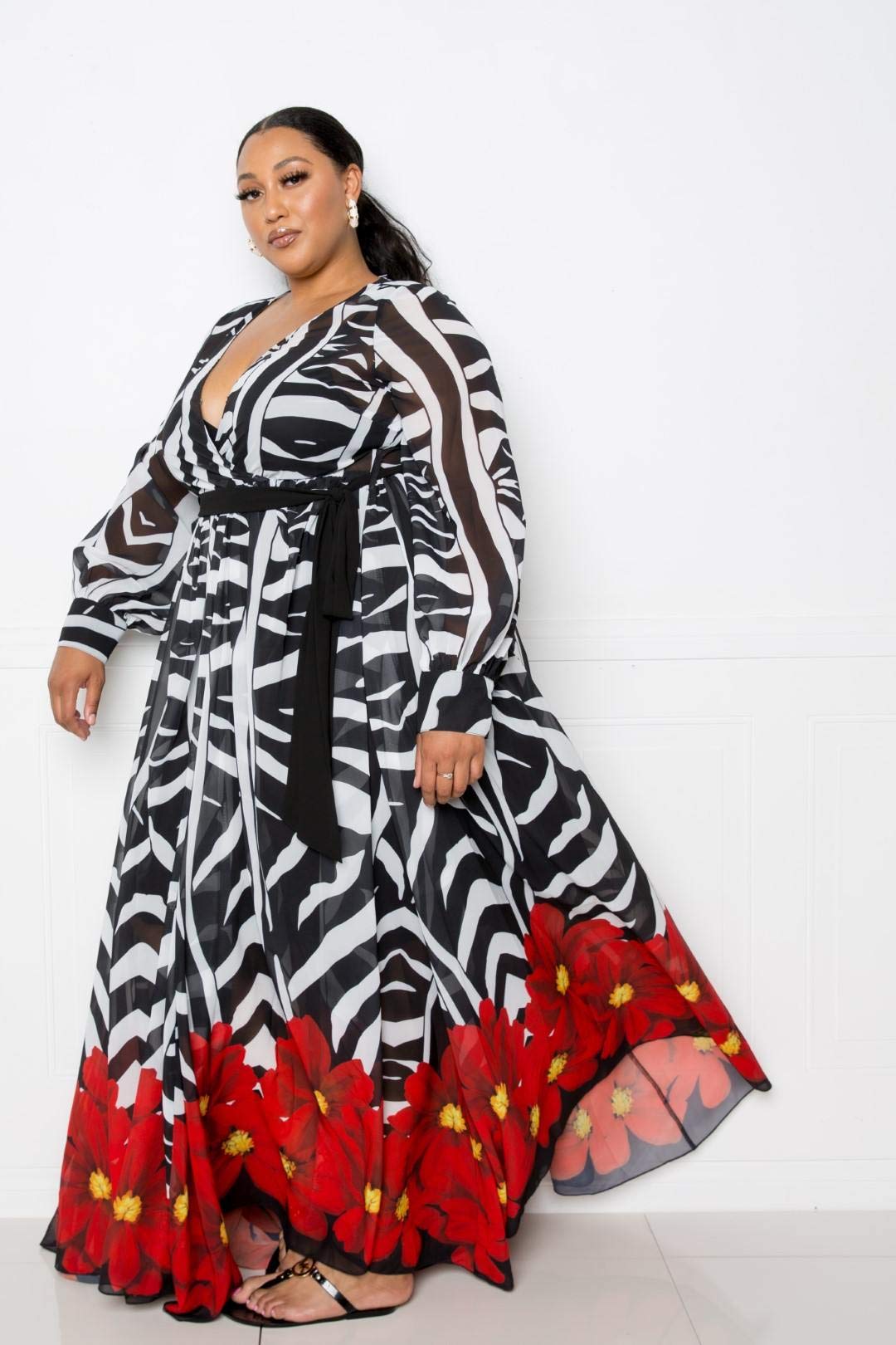 Zebra Print Maxi Dress for Women - Stylish & Comfortable Long Flowy Dress for Summer, Beach, Vacations & Casual Outings