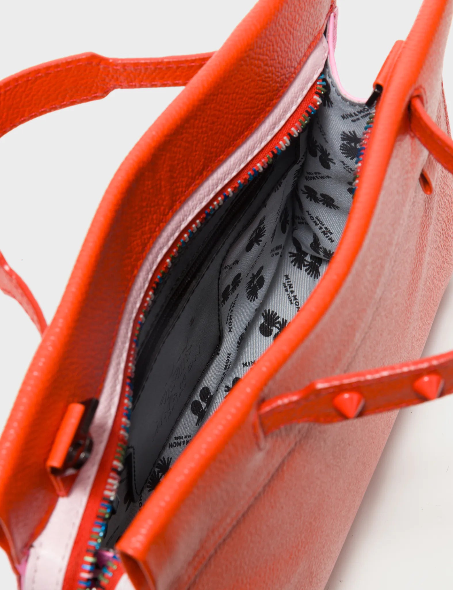 Vali Crossbody Small Leather Bag in Fiesta Red & Bubblegum Pink with All Over Eyes Embroidery - Perfect for Women's Casual Outings, Parties & Travel Accessories