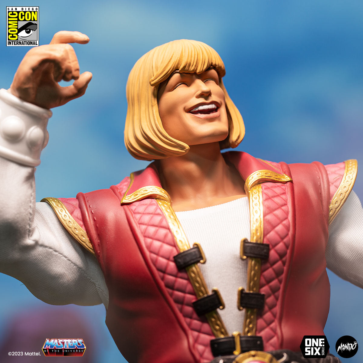 Masters of the Universe Prince Adam 1/6 Scale Action Figure SDCC Exclusive Collectible - Perfect for Display, Gifts, and Comic-Con Fans