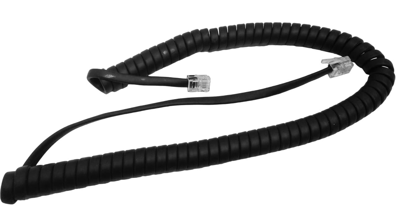 Nortel Norstar T7316E T7208 T7100 T7316 Replacement Handset Receiver - 9ft Curly Cord VoIP Phone Headset - Charcoal Black - Perfect for Office & Call Center Communications