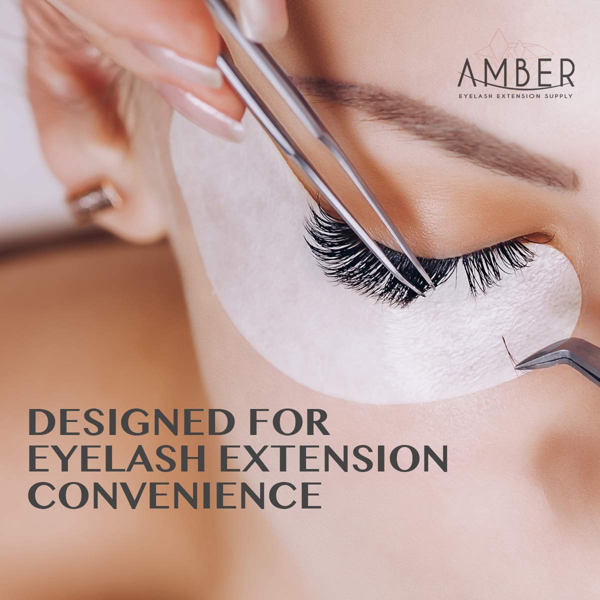 Professional Amber Lash Eyelash Extension Tweezers - Silver Series (ST-4) for Precise Lash Application | Perfect for Salon Professionals & DIY Lash Artists