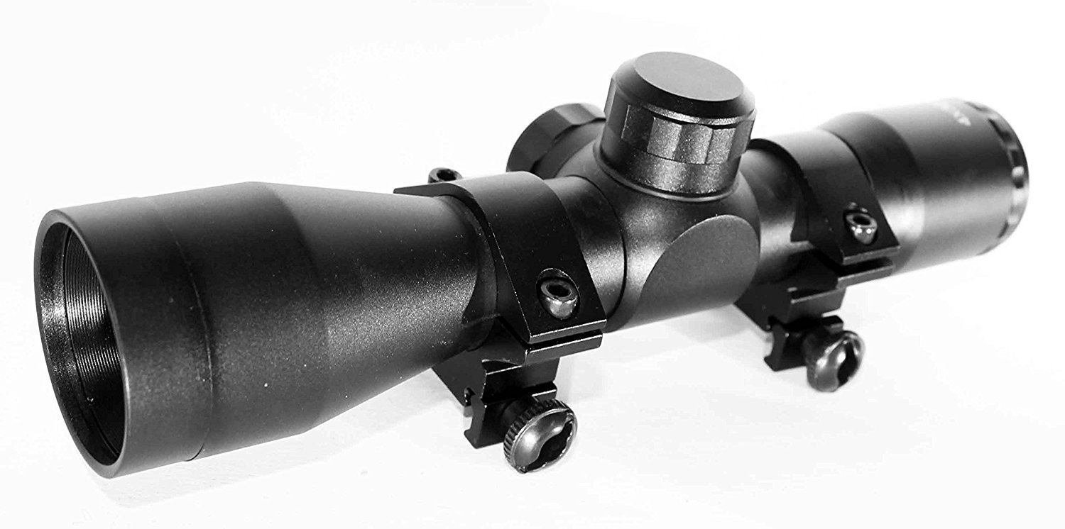 4x32 Tactical Paintball Scope with Picatinny/Weaver Mount - Aluminum Black Mildot Reticle for Woodsball & Paintballing | Perfect for Outdoor Games & Target Practice
