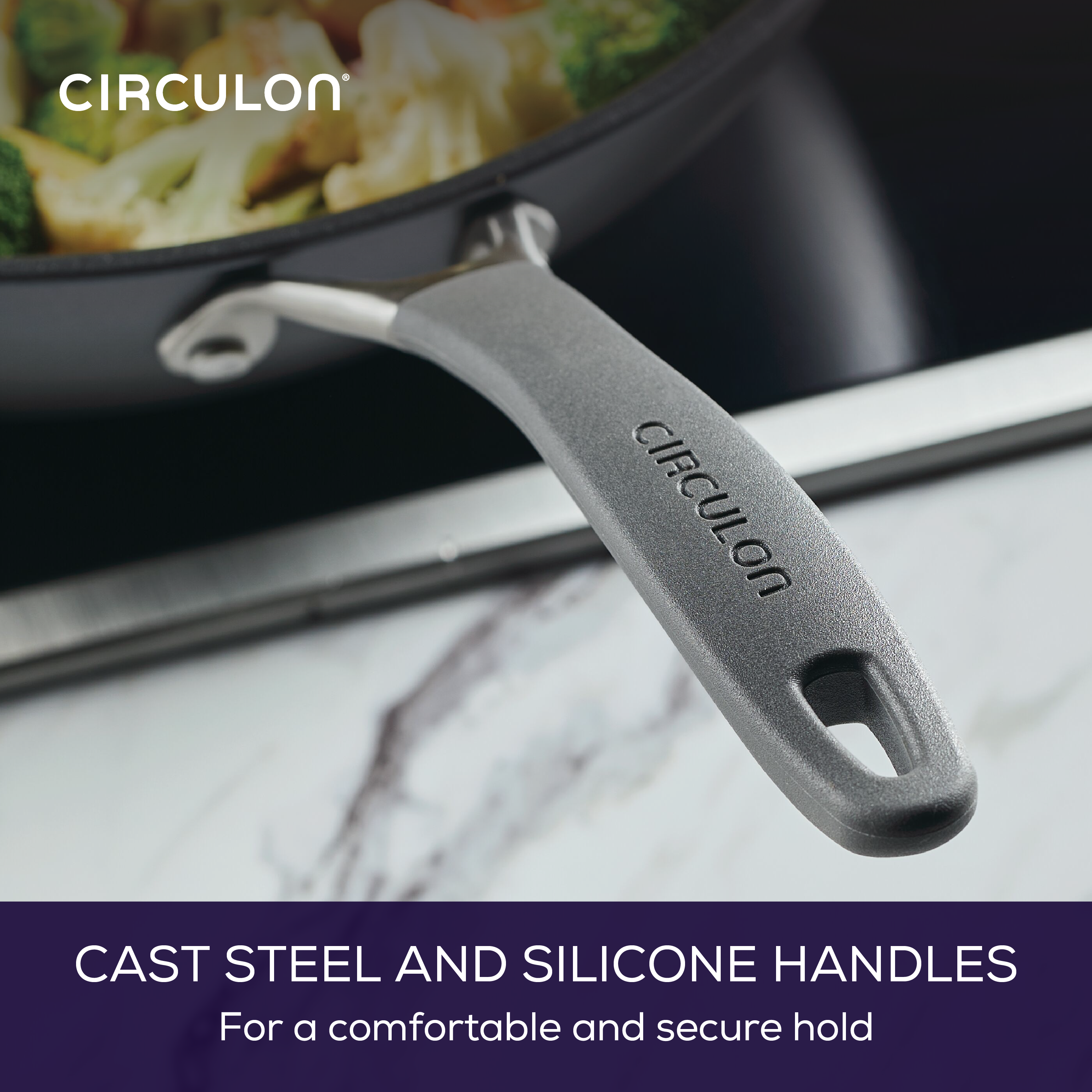 13 Inch A1 ScratchDefense™ Nonstick Stir Fry Pan with Helper Handle - Perfect for Sauteing, Frying & Cooking Delicious Meals at Home