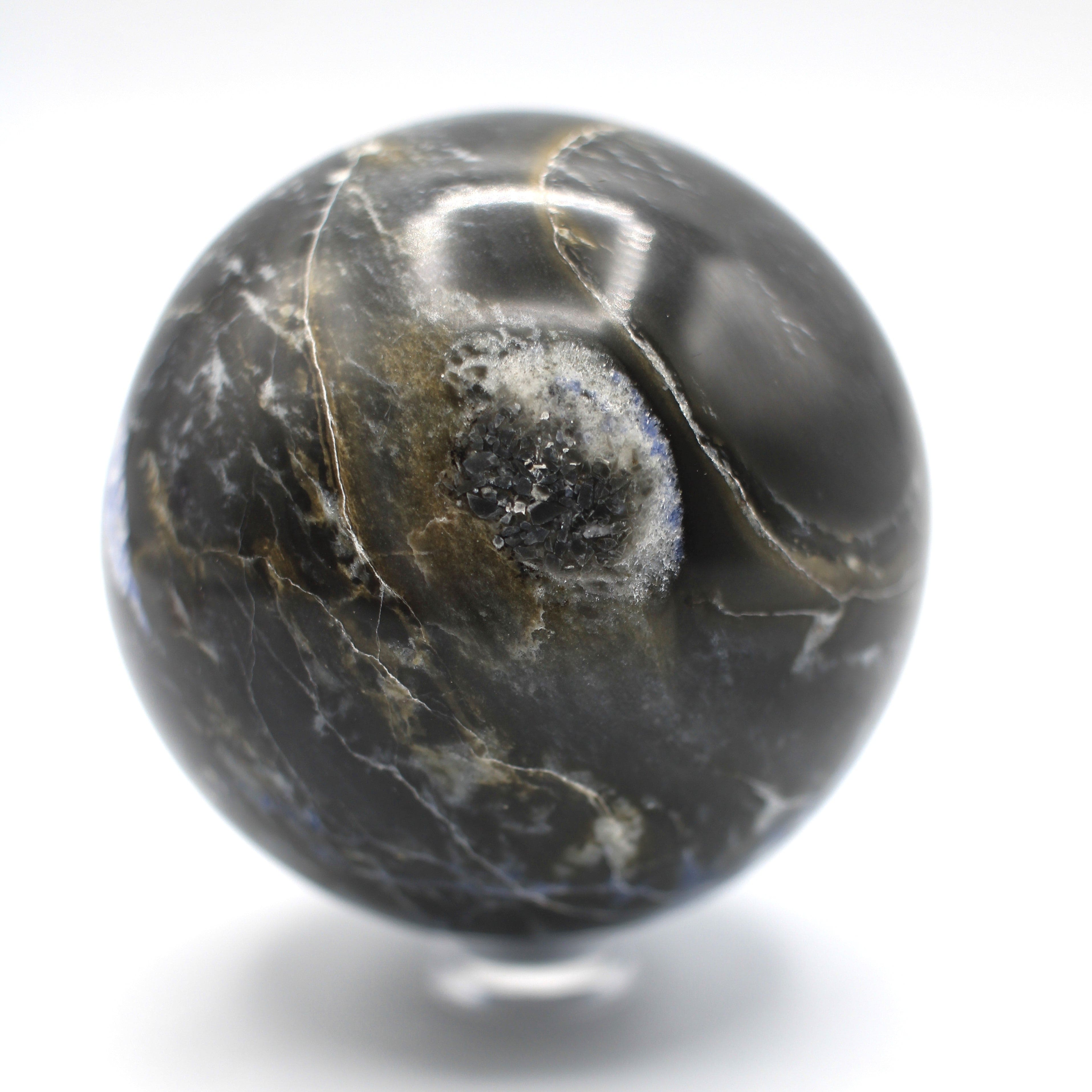 Canadian Sodalite in Matrix 62mm Sphere - Natural Blue Healing Crystal Ball for Meditation, Reiki, and Home Decor