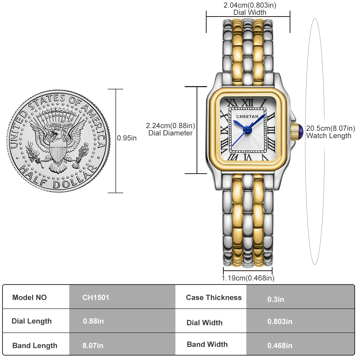 Elegant Gold Watches for Women - Vintage Small Bracelet, Rectangular Case with Roman Dial - Perfect for Office, Party & Everyday Wear
