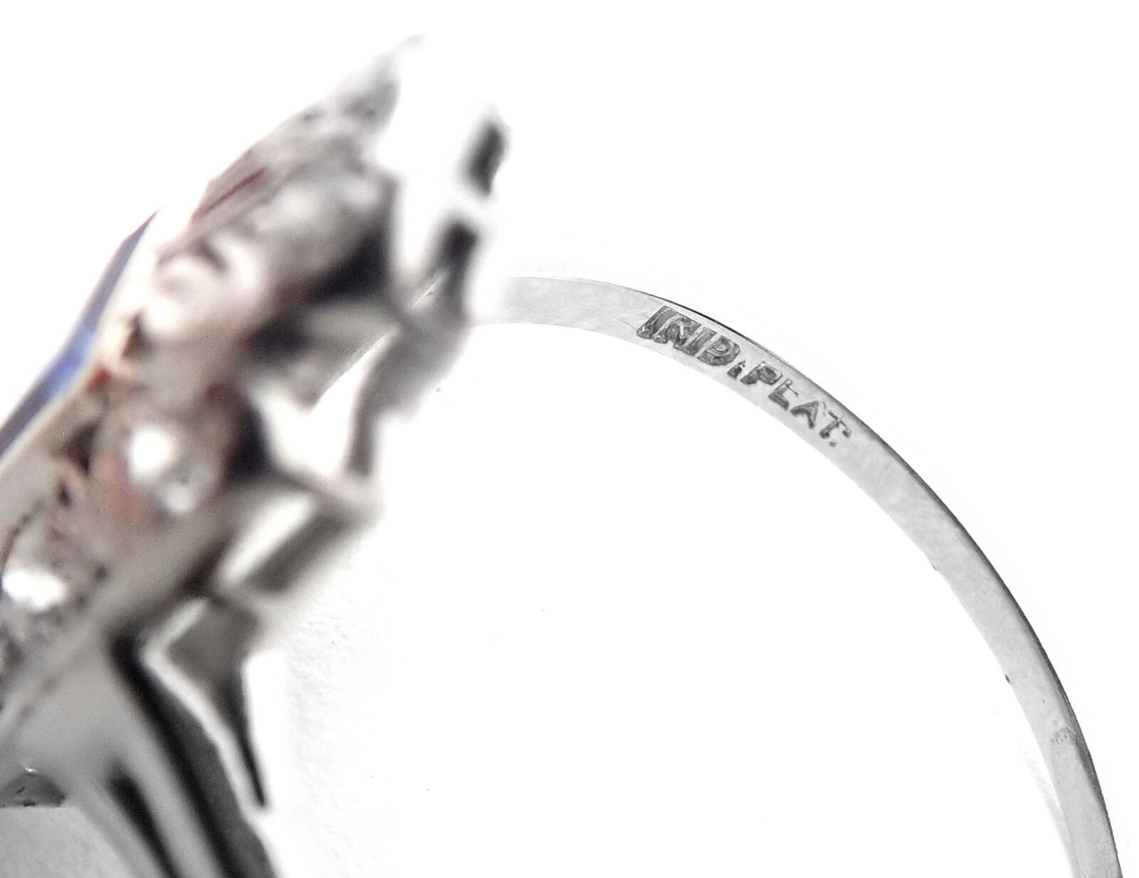 Authentic Vintage Tiffany & Co Irid Platinum Diamond Sapphire Cocktail Ring - Perfect for Weddings, Parties & Special Occasions