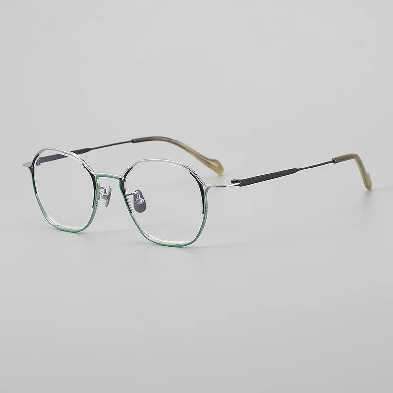 Aror Unisex Full Rim Flat Top Square Titanium Eyeglasses Frame 24091 - Lightweight Durable Glasses for Work, Reading & Fashion