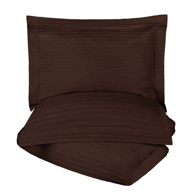 Premium Egyptian Cotton 300 Thread Count Duvet Cover Set - Soft Luxury Bedding for Master Bedroom & Guest Room (Queen/King Size) | Breathable & Wrinkle-Resistant for All-Season Comfort