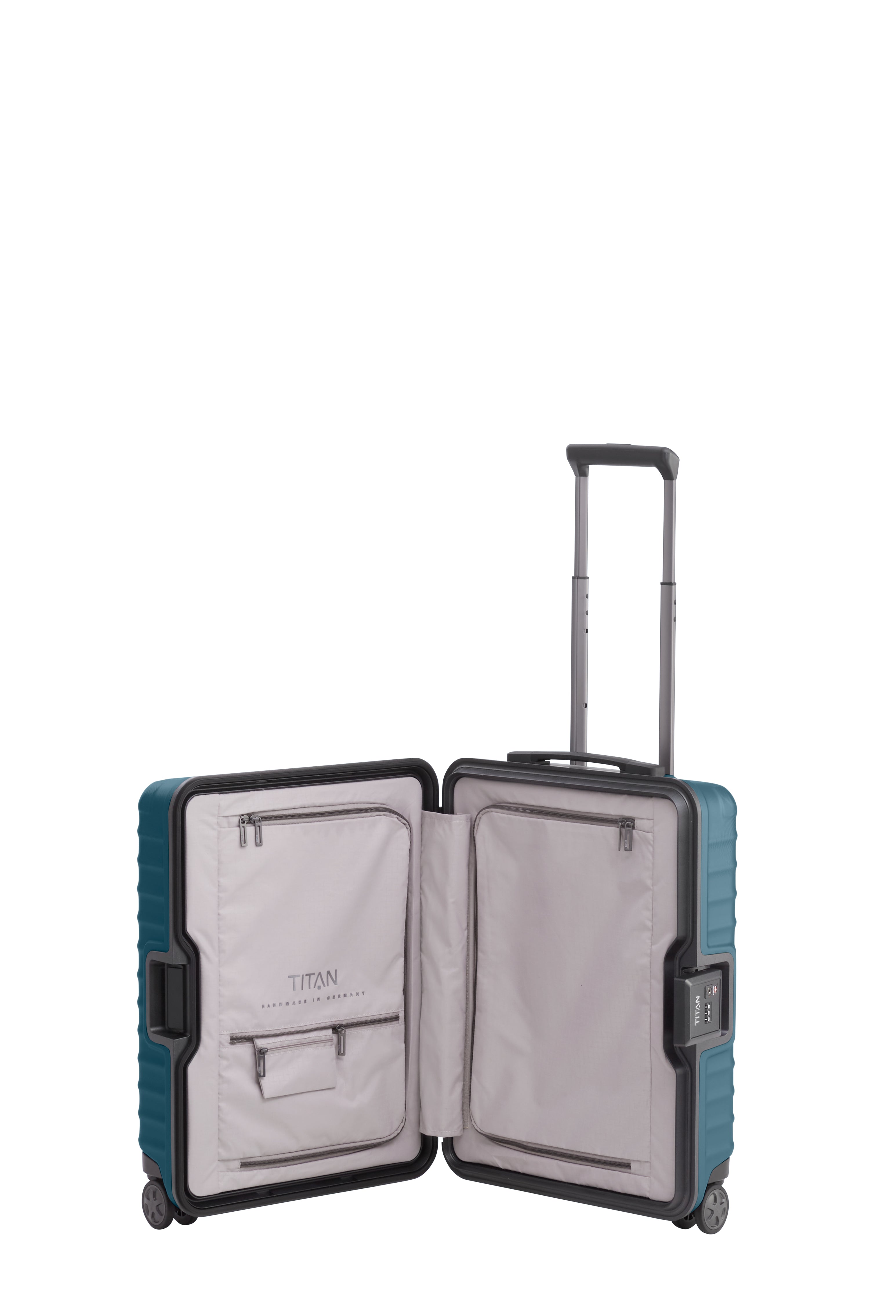 Titan LITRON Frame Trolley S Carry On Luggage - Lightweight Expandable Suitcase with 360° Spinner Wheels for Business Travel & Weekend Getaways