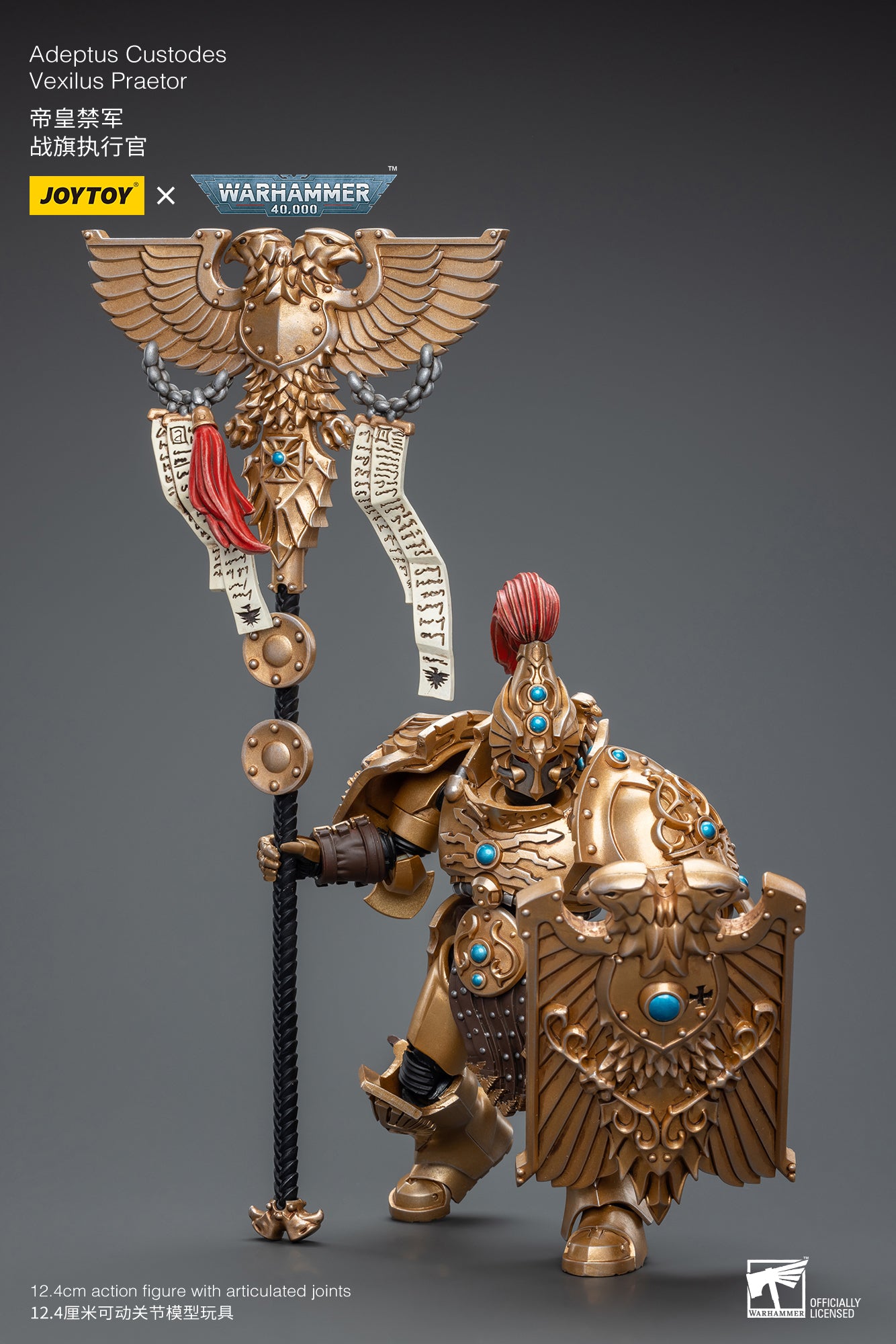 1/18 JOYTOY Warhammer 40K Adeptus Custodes Action Figure - Highly Detailed Collectible Miniature for Tabletop Gaming & Display
