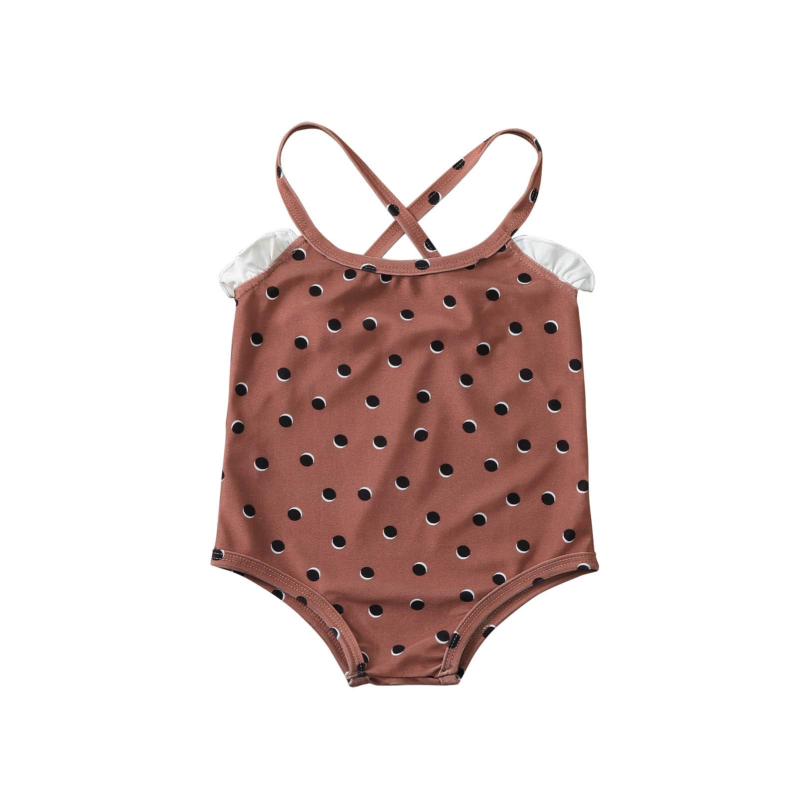 **Polka Dot Baby Romper Swimsuit for Toddler Girls & Boys - UV Protection Swimwear for Beach, Pool & Summer Play**