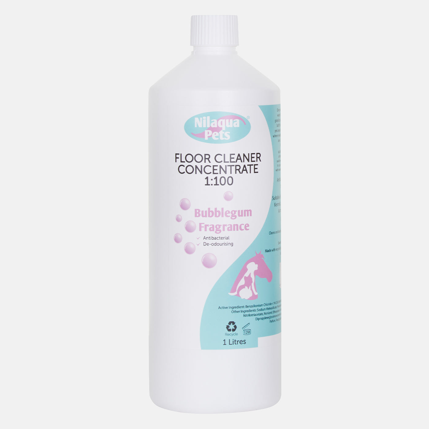Nilaqua Bubblegum Scented Concentrated Floor Cleaner - Removes Stubborn Stains & Leaves Fresh Fragrance | Ideal for Hardwood, Tile & Laminate Floors