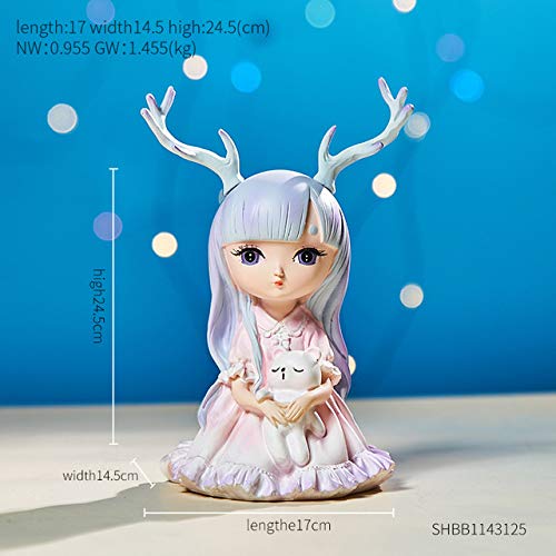 QIANNI Cute Angel Baby Figurine - Resin Fairy Garden Miniature, Elf Statue Home Decor for Room, Birthday Gift (China) | Perfect for Fairy Gardens, Nursery Decor, and Gift Giving