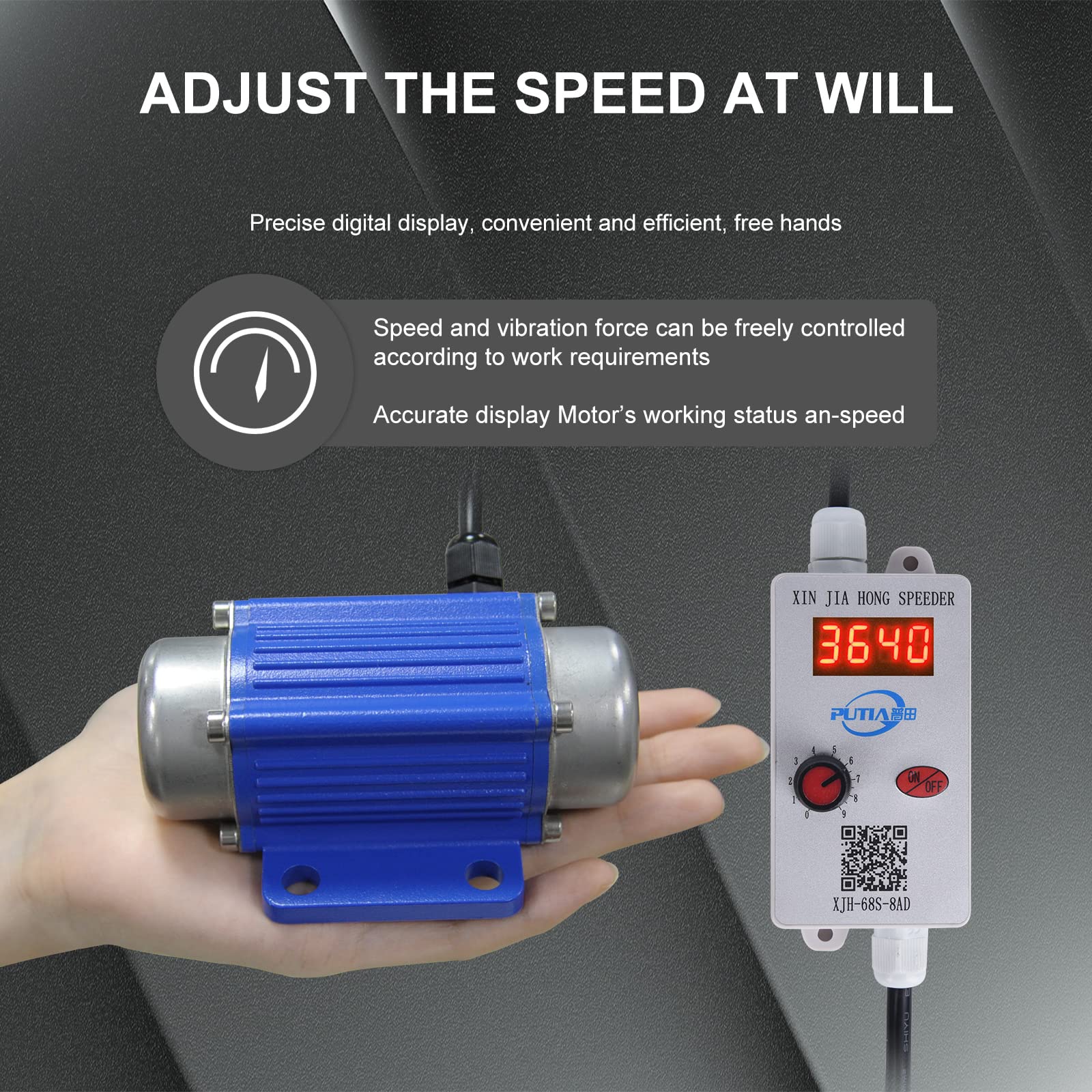 12V 30W DC Brushless Miniature Motor - 7000 RPM Speed Regulation with Digital Display, Aluminum Alloy for Massage Beds & Vibrators | Home Spa, Physical Therapy, Relaxation Equipment