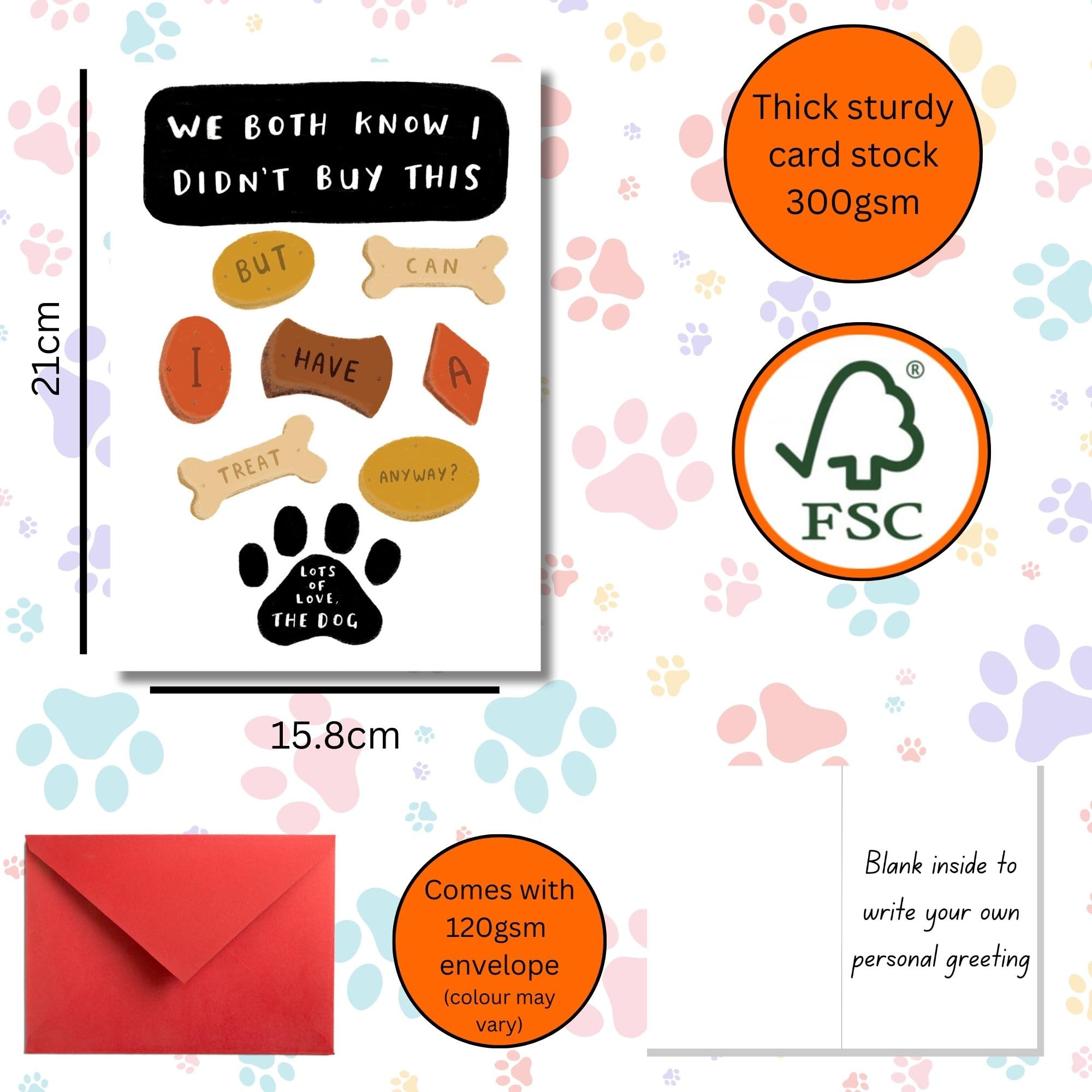 Funny Dog Birthday Card - Perfect Gift for Dad, Son, Daughter, Wife, Boyfriend or Husband | Hilarious Canine-Themed Greeting Card for Birthdays, Anniversaries & Special Occasions