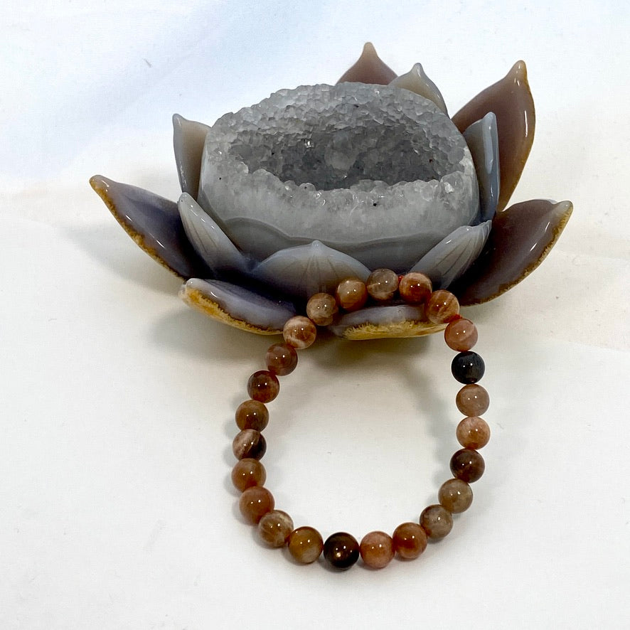 Moonstone Bracelet - Black & Mixed Color Gemstone Jewelry for Women - Perfect for Meditation, Healing & Spiritual Gifts