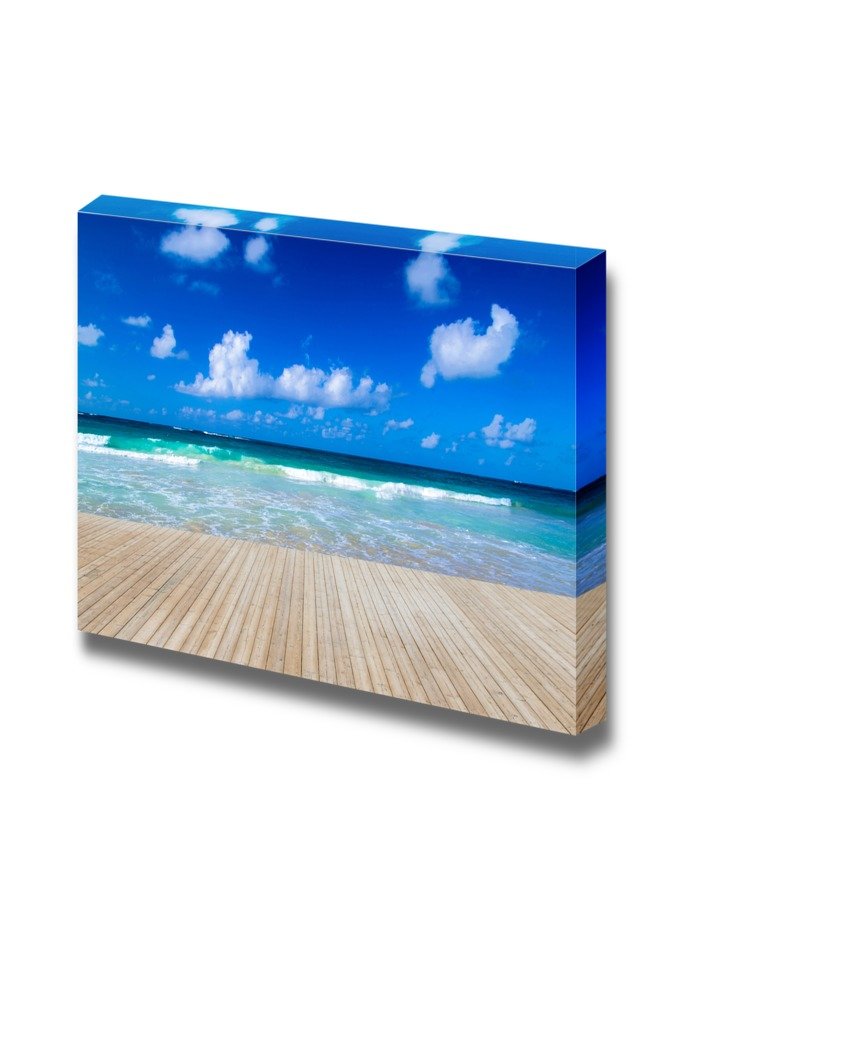 Romantic Tropical Beach Canvas Wall Art - 12x18 Inch Stretched Ready-to-Hang Gallery Wrap Print | Modern Home Decor for Living Room, Bedroom & Office | Wall26 Premium Giclee Painting