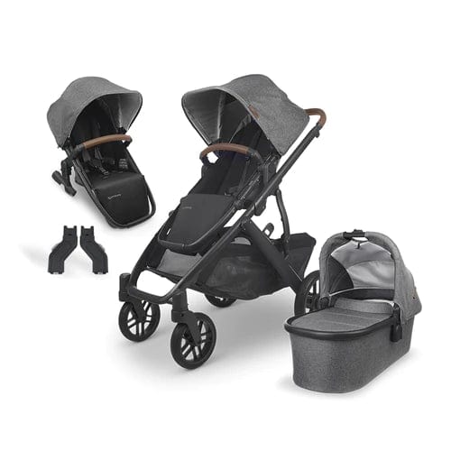 UPPAbaby Vista V2 Full Size Double Stroller with Accessories - Lightweight Travel Stroller for Twins or Siblings - Perfect for City Walks, Shopping & Family Outings