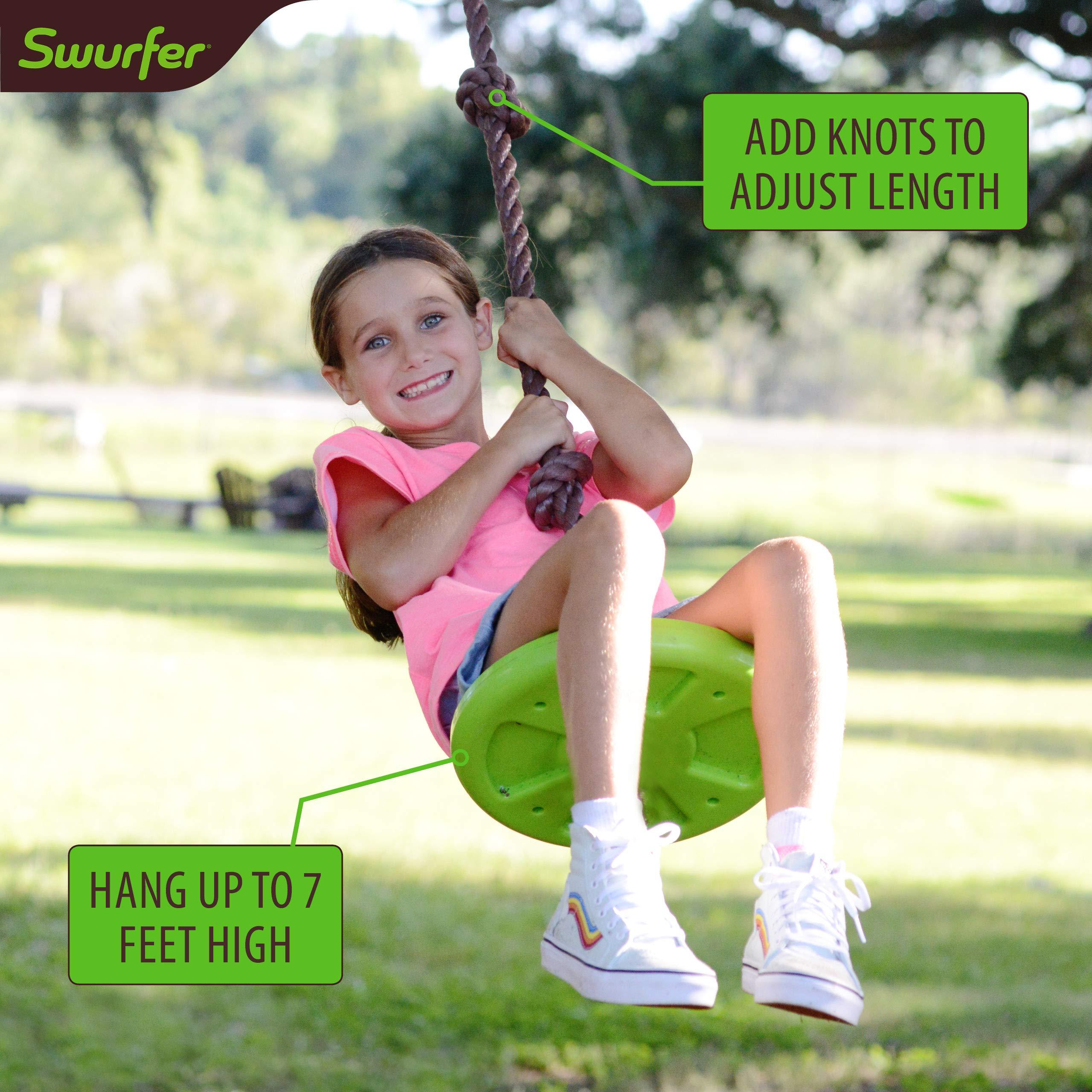 Swurfer Disco Multi-Purpose Swing - Heavy Duty 200 lbs Capacity - Perfect for Backyard, Playground, and Outdoor Family Fun