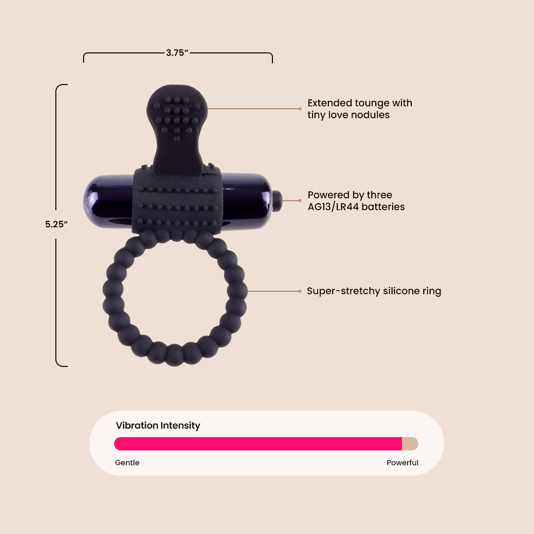 Fantasy C Ringz Vibrating Silicone Super Ring for Men - Powerful Rechargeable Cock Ring Enhancer for Couples & Solo Play - Waterproof Pleasure Ring for Enhanced Sensation & Longer Lasting Performance (Great for Bedroom Fun & Spicing Up Relationships)