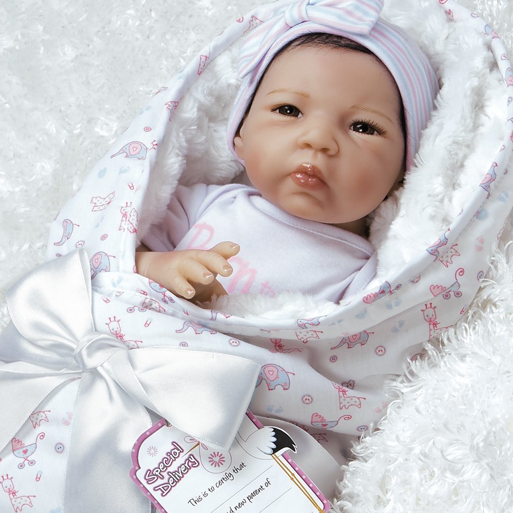 20-Inch Realistic Reborn Asian Baby Girl Doll with Soft Rooted Hair & 6-Piece Gift Set - Perfect Birthday Gift for Kids Ages 3+ | Lifelike Collectible Doll for Playtime, Nursery Decor, and Pretend Play