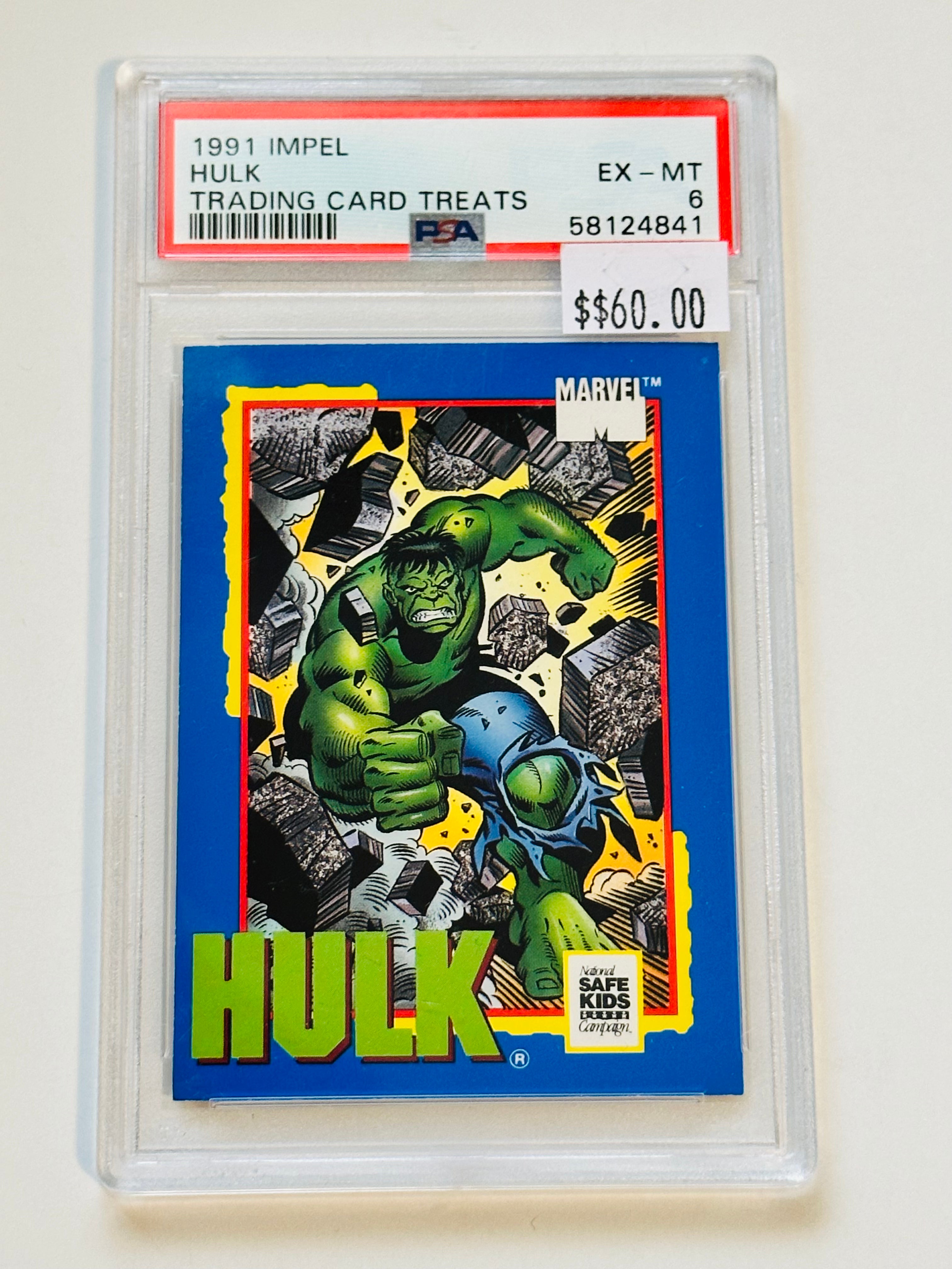 Marvel Hulk PSA 6 Graded Trading Card (1991) - Rare Limited Edition Collectible for Comic Fans & Card Investors