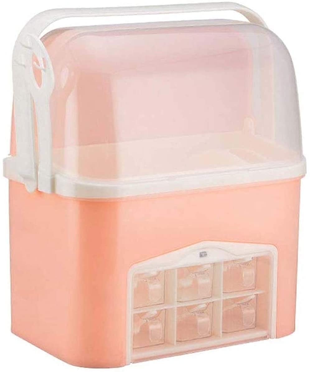 Stainless Steel Dish Drying Rack - Large Countertop Drain Board for Kitchen, Bathroom & Bedroom Storage - Space Saving Vertical Organizer for Plates, Cups & Utensils - Perfect for Small Apartments & Compact Kitchens (Pink)