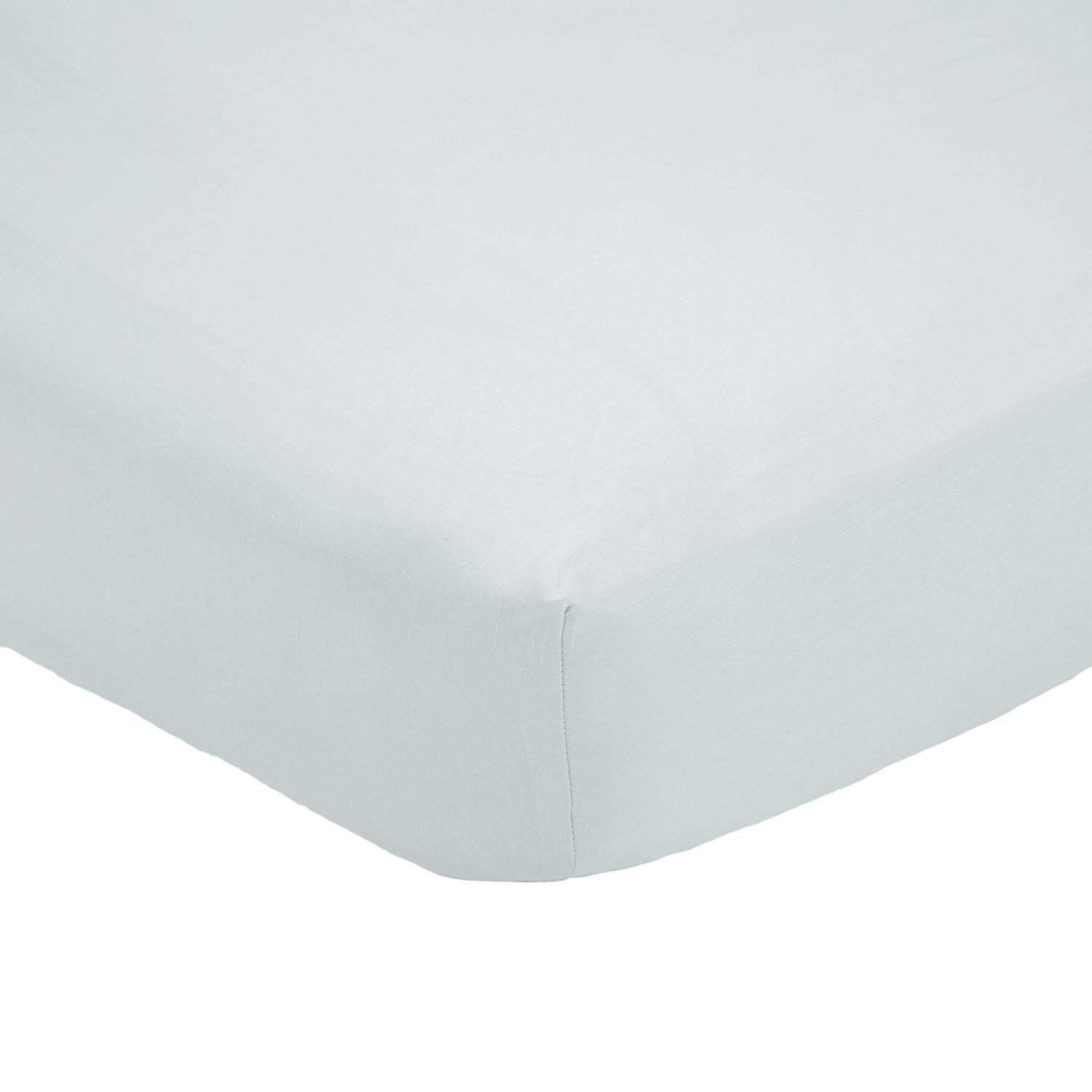 Organic Fitted Crib Sheet for Baby - Mini Sleeper Size 18x31 Inches, White | GOTS Certified 100% Organic Cotton, 350 Thread Count | Soft & Breathable for Newborns, Infants & Toddlers | Perfect for Nursery, Daycare & Travel | Machine Washable & Durable