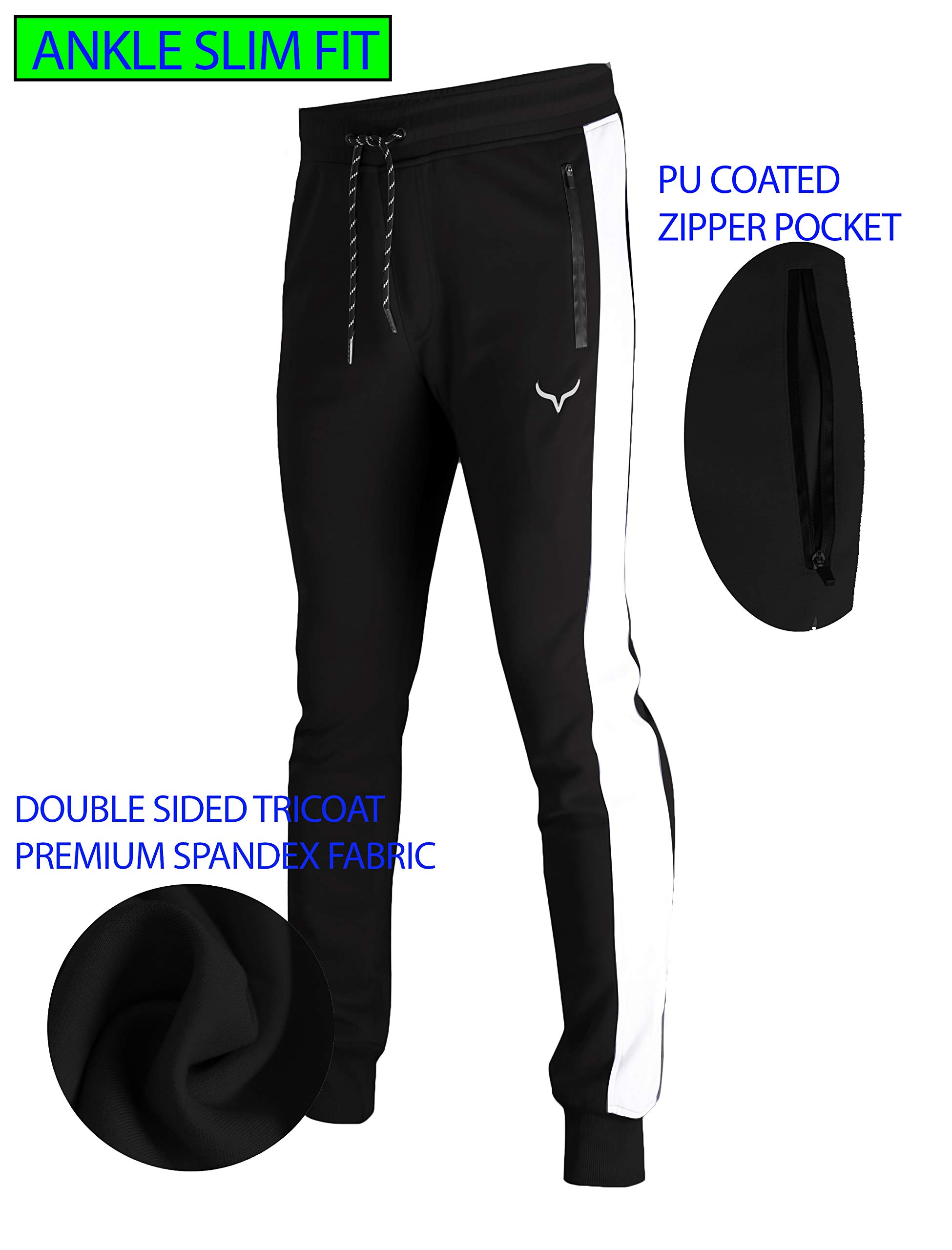SCREENSHOT Men's Spandex Fleece Jogger Pants - Athletic Workout Gym Sweatpants for Running, Training & Casual Wear - Comfortable & Stretchy Fitness Pants