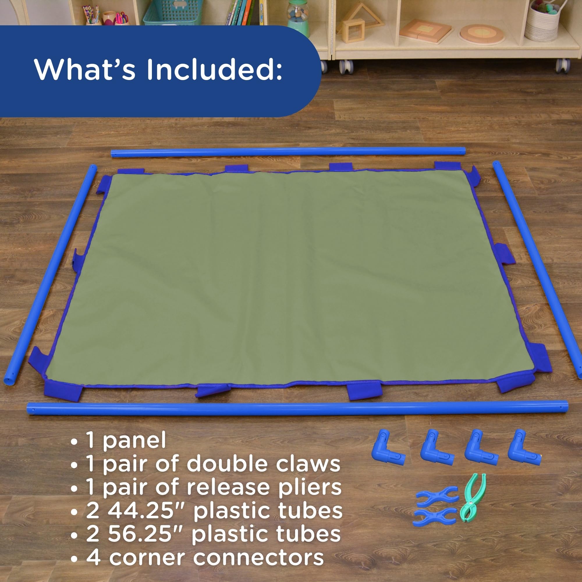 Children's Factory Big Screen PlayPanel - Kids Room Divider & Classroom Privacy Screen in Sage Green | Perfect for Daycare Centers, Preschools & Home Play Areas