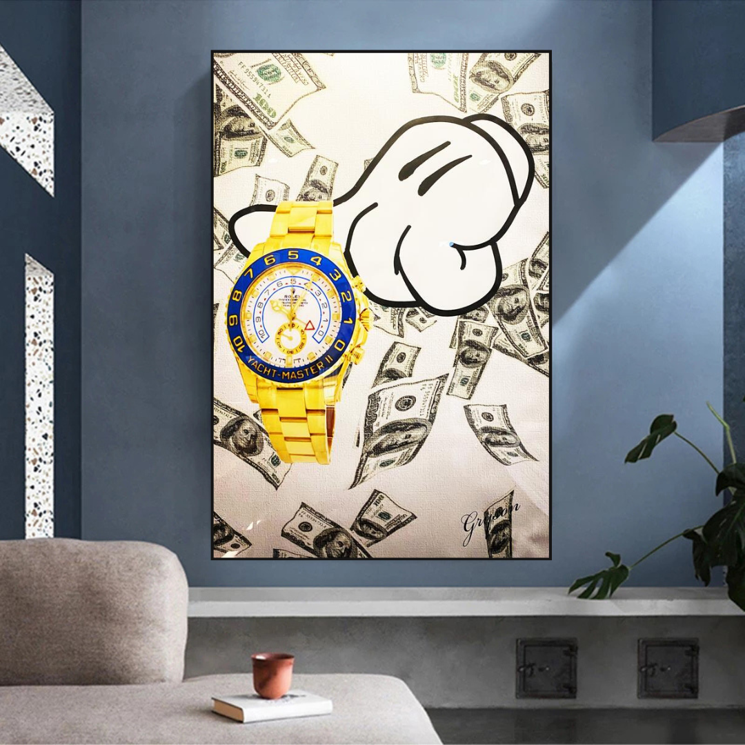 Time is Money Motivational Poster - Inspirational Success Wall Art for Office, Home & Study Room Decor