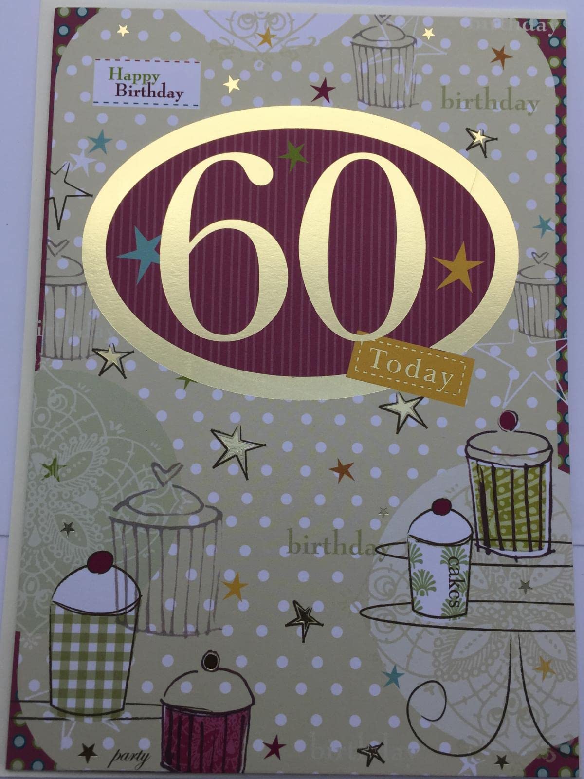 60th Birthday Card - Elegant Greeting Card for Milestone Celebrations by Carte Blanche | Perfect for Retirement Parties, Anniversary Gifts & Special Occasions